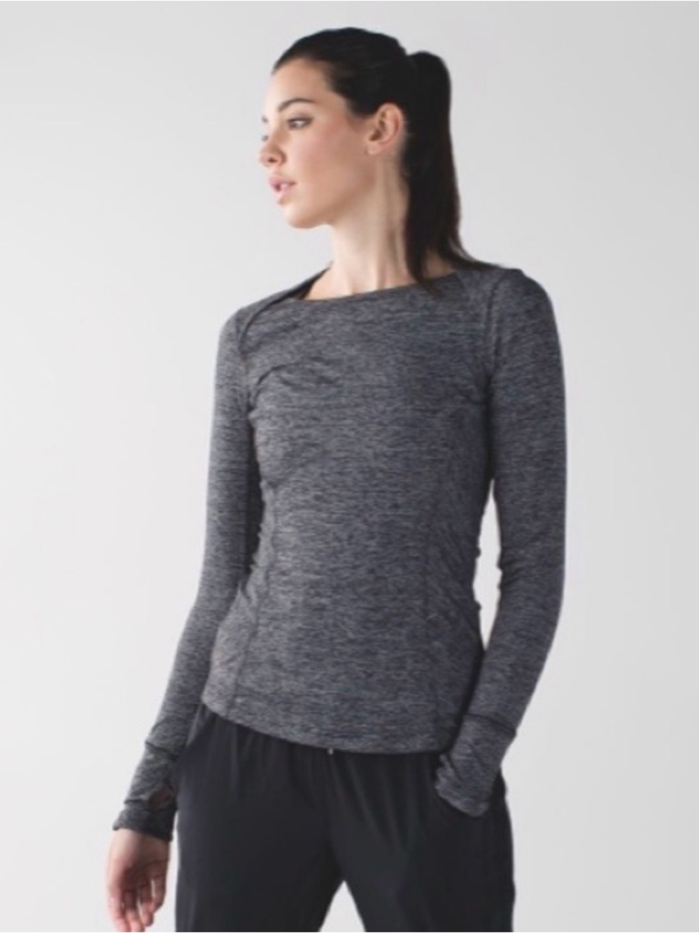 Lululemon Kanto Catch Me Long Sleeve
Wee Stripe Black Heathered Black 10